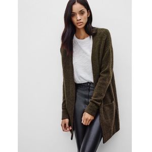 Wilfred Free Olive Green Wool Cardigan